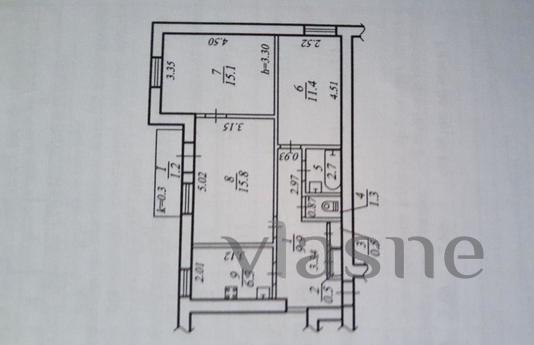 Rent 3 room apartment in the center, Dnipro (Dnipropetrovsk) - apartment by the day