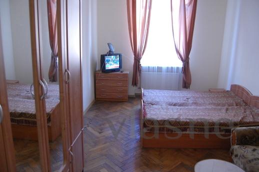 The apartment is located in the heart of Lviv, on a quiet st