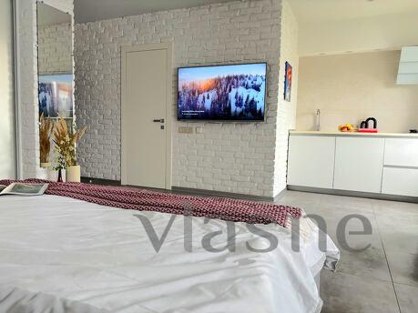 One-room luxury studio on Shkilnaya, Zaporizhzhia - apartment by the day