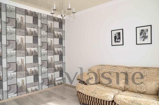 apartment in new building, sleeping area, after a modern ren